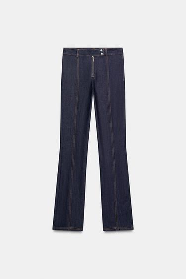 Zara Z1975 MID-RISE FITTED JEANS - Indigo