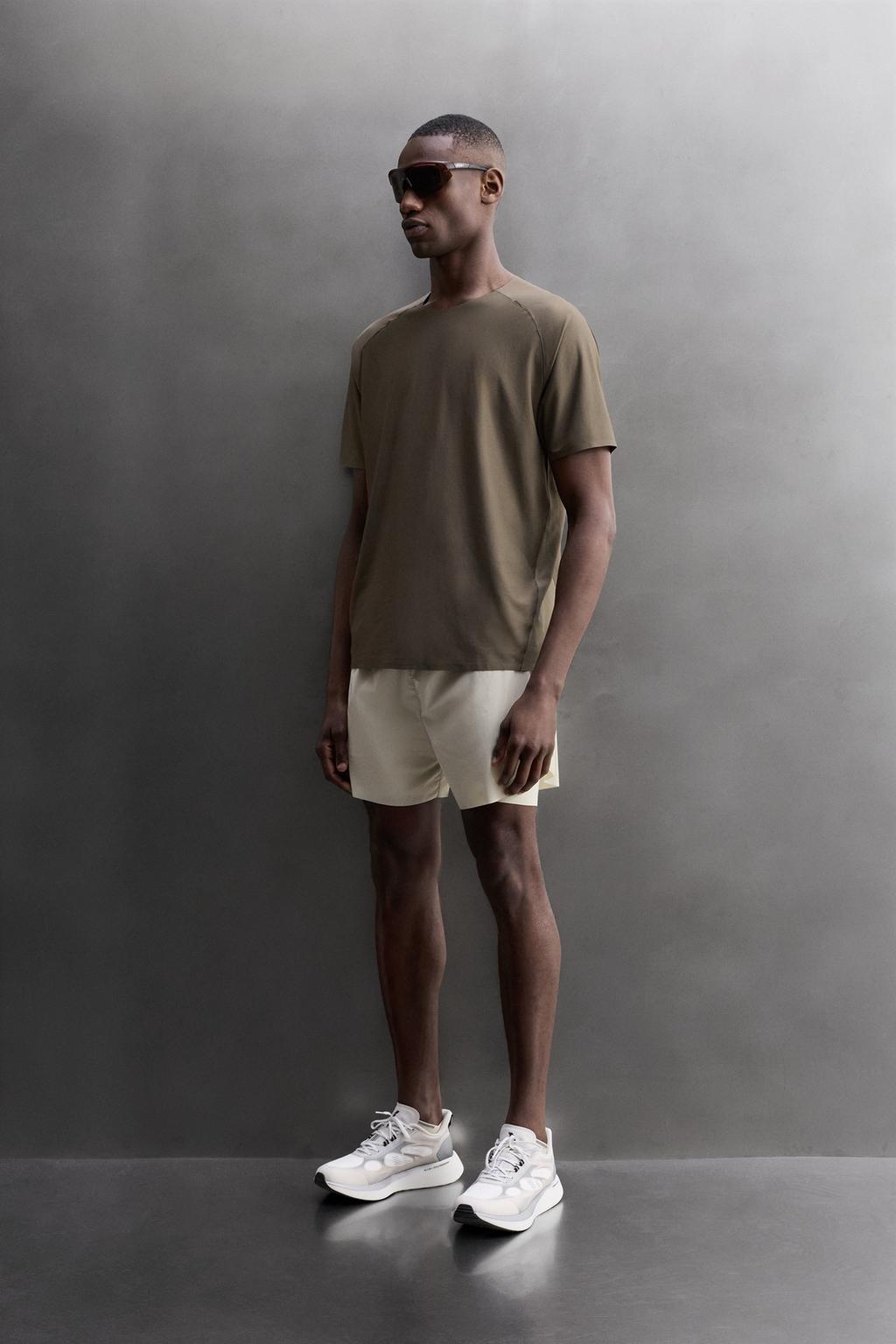 Zara Texniki color block strukturlu köynək
