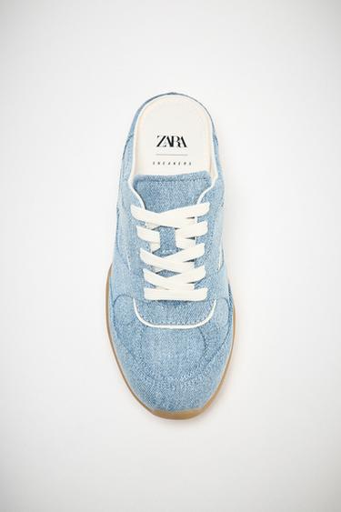 حذاء رياضي MULE DENIM - أزرق جينز الخاص بـ Zara
