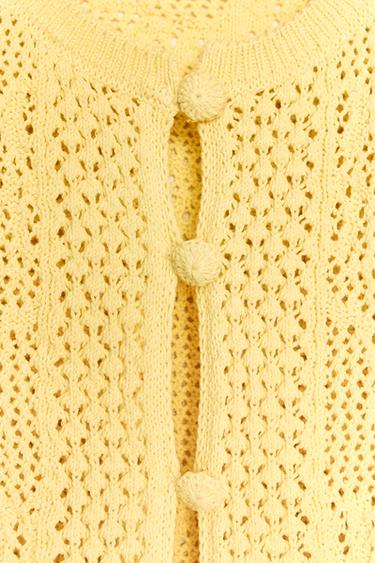 CROCHET KNIT TOP - Yellow by Zara - Image 8