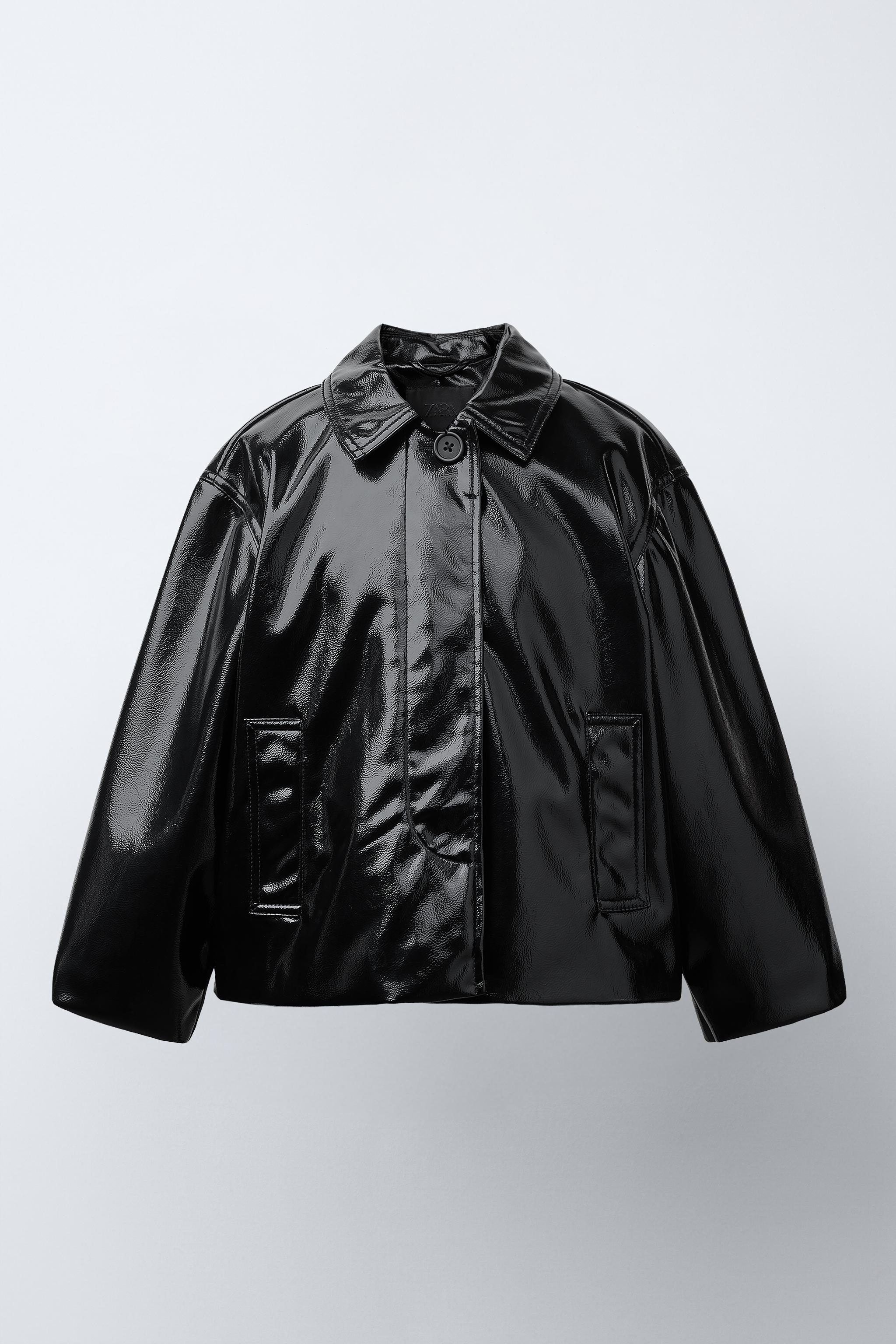 LEATHER EFFECT JACKET - Pink | ZARA South Africa
