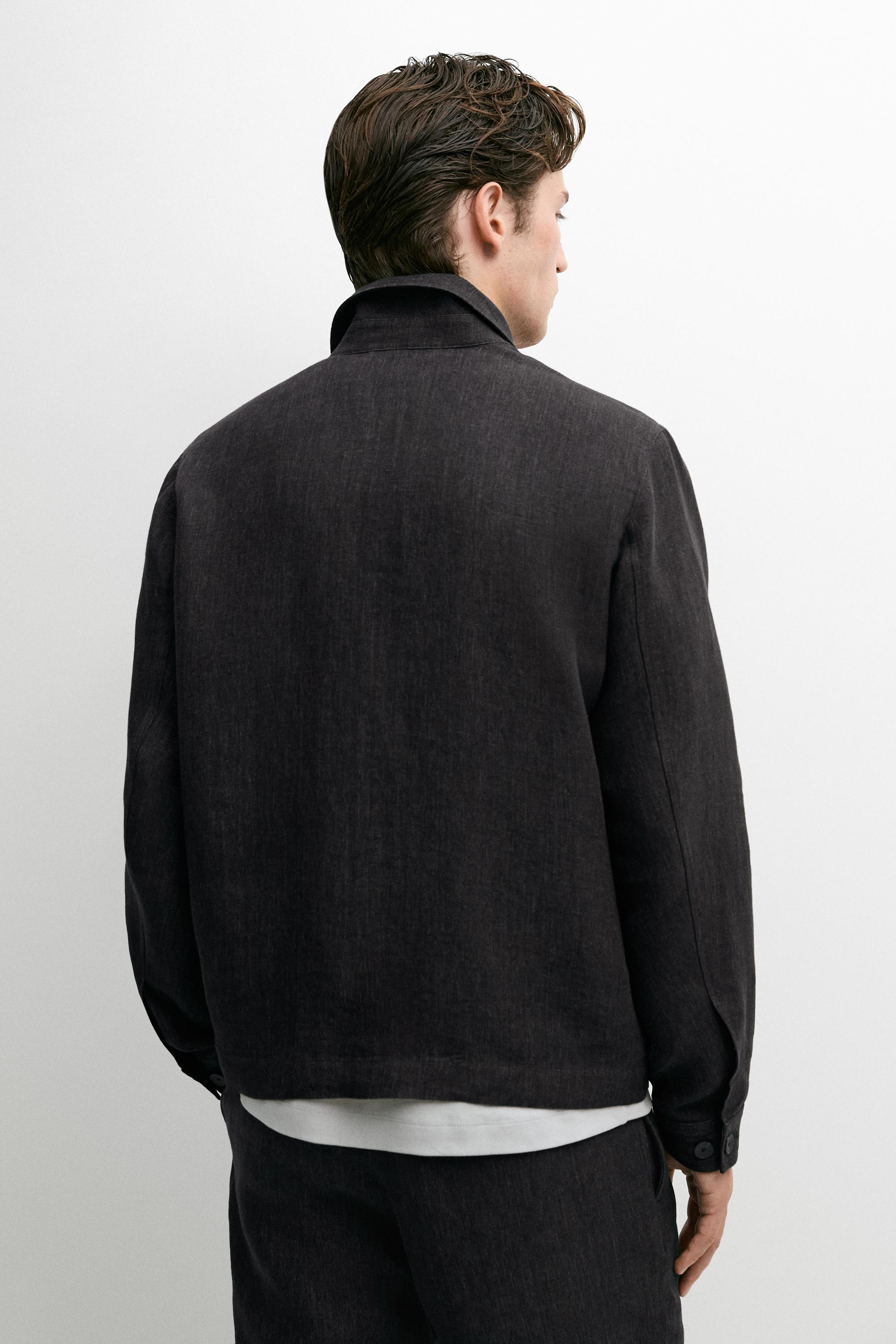 Veste en lin zippée total look