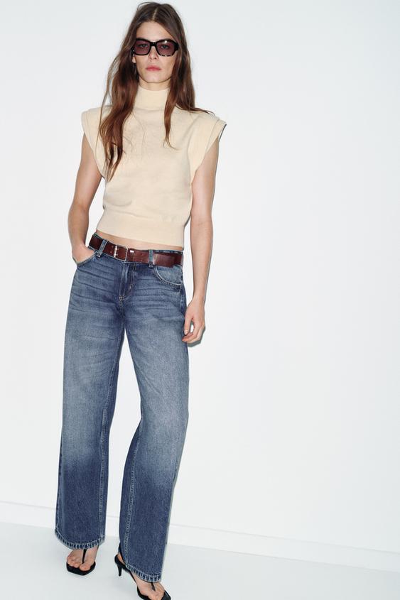 MARKED SHOULDERS KNIT TOP