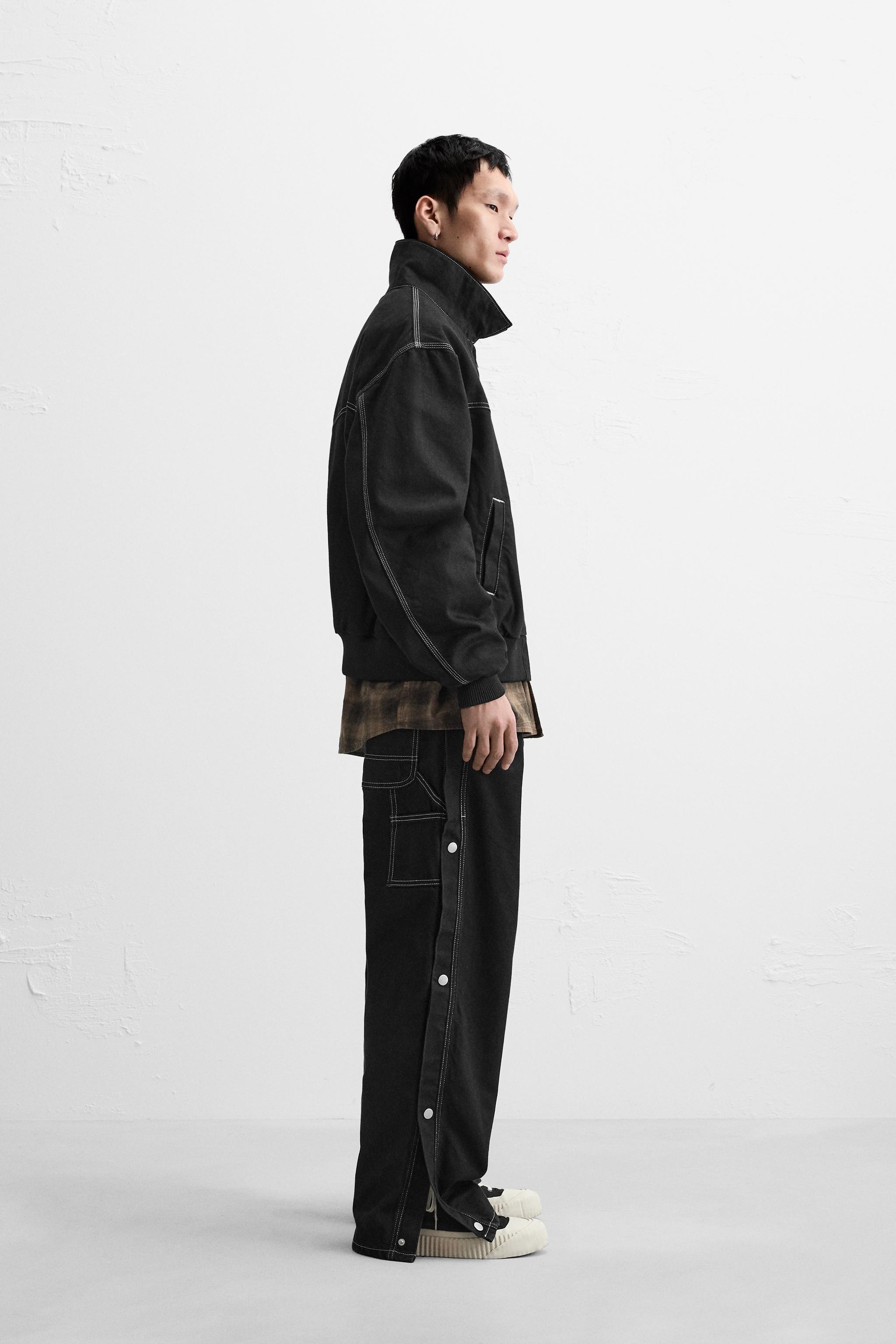 Zara contrast bomber jacket hotsell