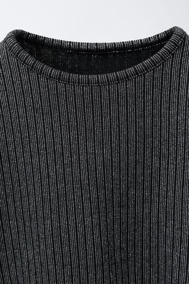 HAUT CANNELÉ BRILLANT - Noir de Zara - Image 2