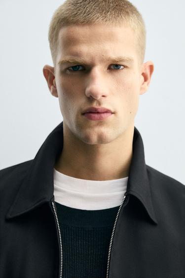 VESTE COUPE DÉCONTRACTÉE À CHEVRONS - Noir de Zara - Image 5