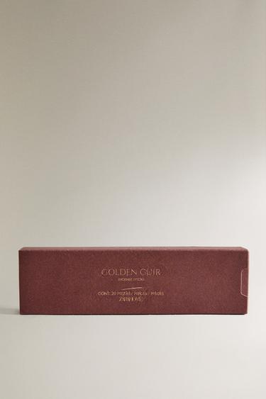 PACK BÂTONNETS D'ENCENS AROMATIQUES GOLDEN CUIR (LOT DE 20) - Moutarde de Zara - Image 4