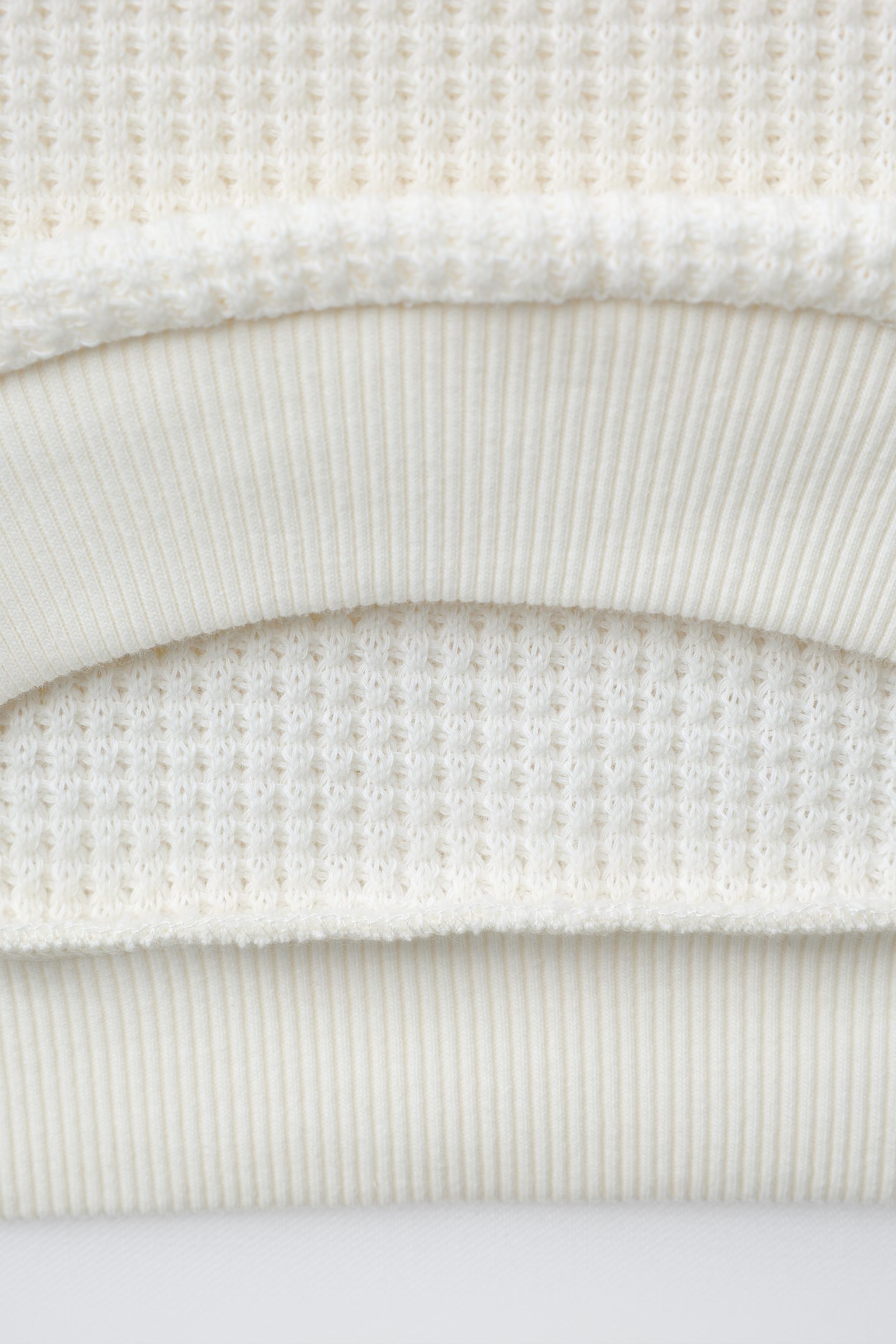 PULL WAFFLE INSCRIPTION BRODÉE