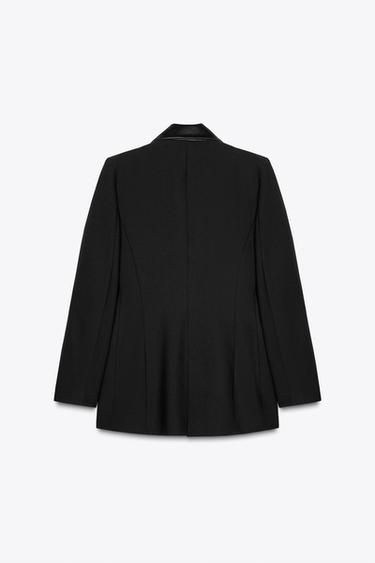 BLAZER SMOKING AJUSTÉE COMBINÉE - Noir de Zara - Image 1