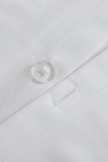 PLEATED COTTON SATEEN DUVET COVER (1000 THREAD COUNT) - White by Zara