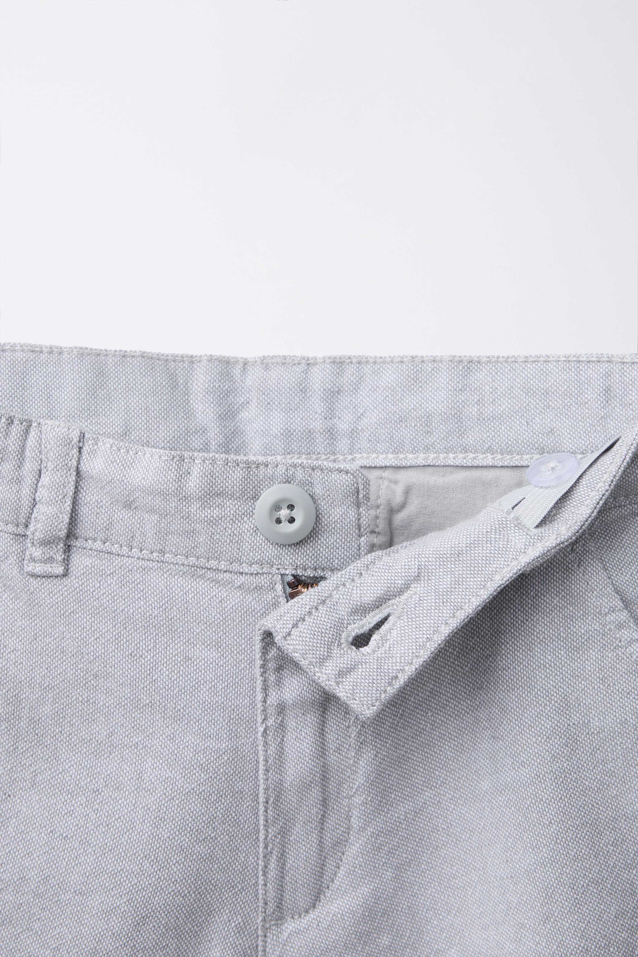 LINEN BLEND CHINO SHORTS - Light gray | ZARA United States