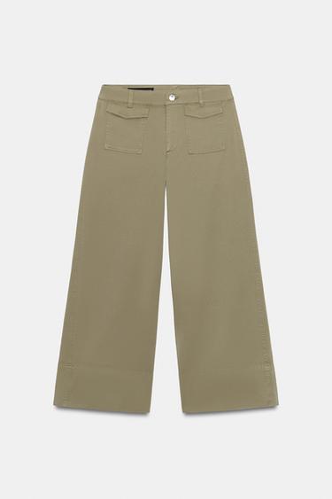 JUPE-CULOTTE Z1975 À POCHES - Kaki de Zara - Image 4