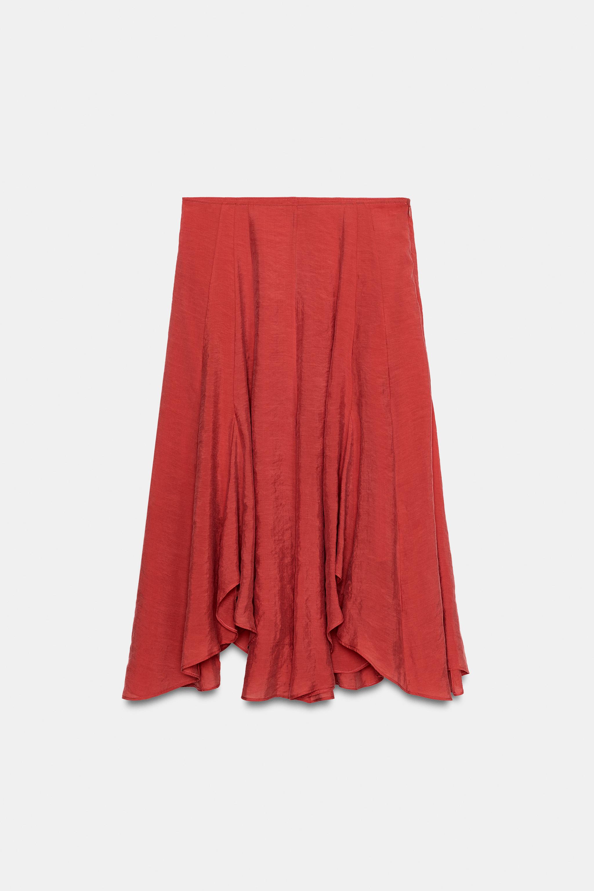 Женские юбки Zara ZW COLLECTION ASYMMETRIC SKIRT — фото 3