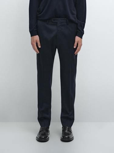 Zara Houndstooth suit trousers - Navy blue