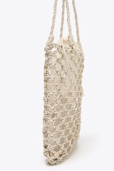 BRAIDED SHOPPER - Ecru by Zara - Image 4