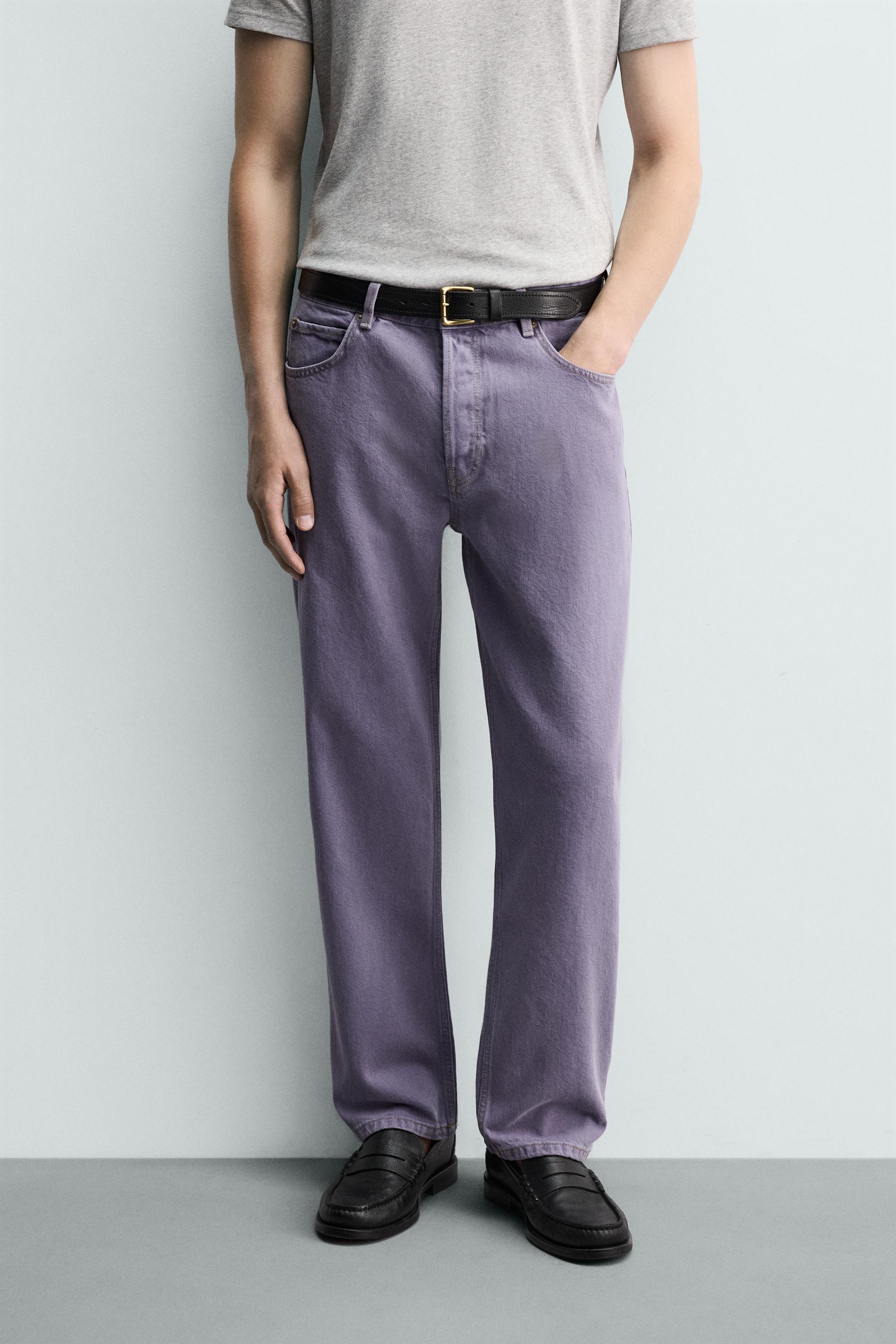 WASHED COLOR STRAIGHT FIT JEANS