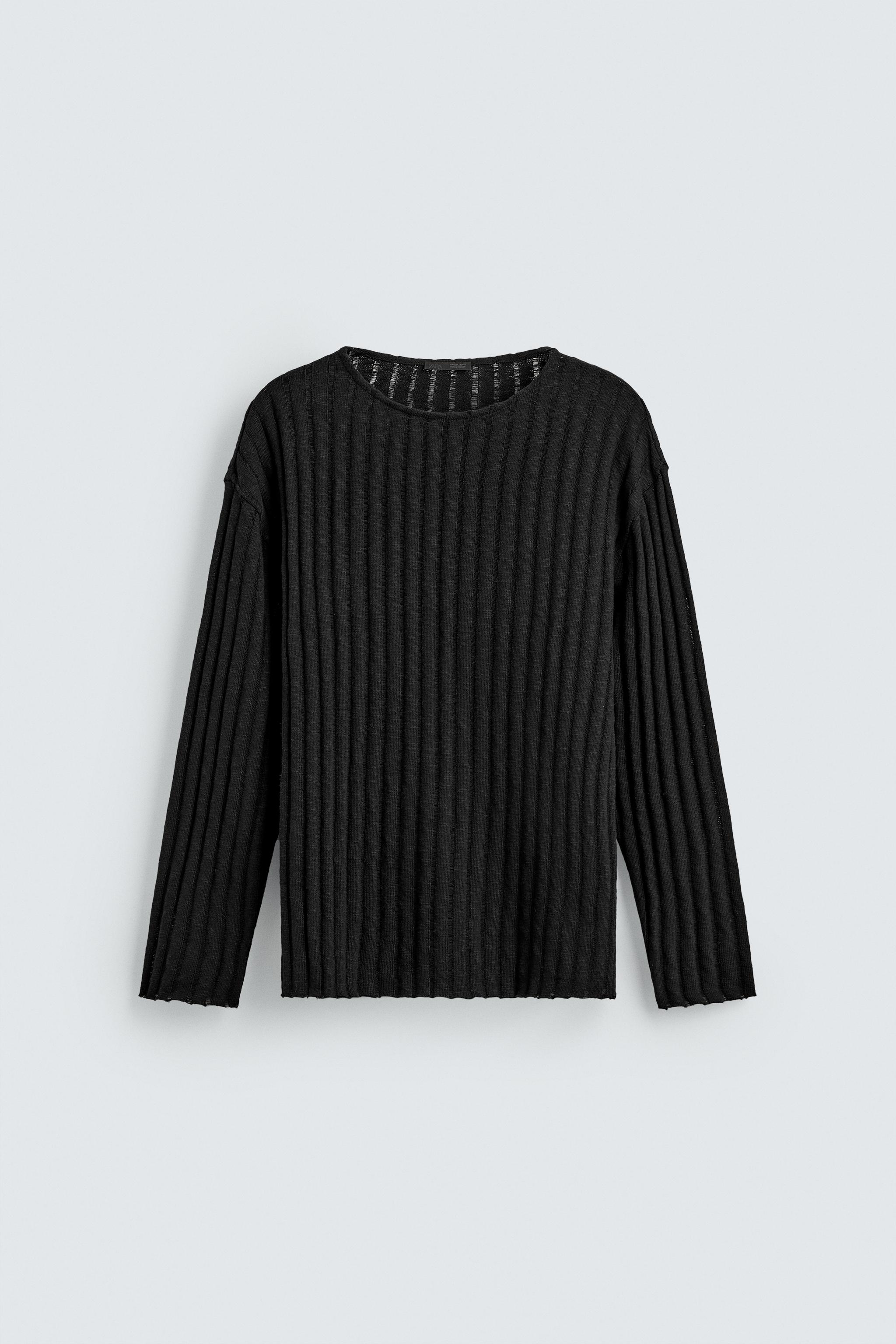 OPEN-KNIT RIBBED JUMPER