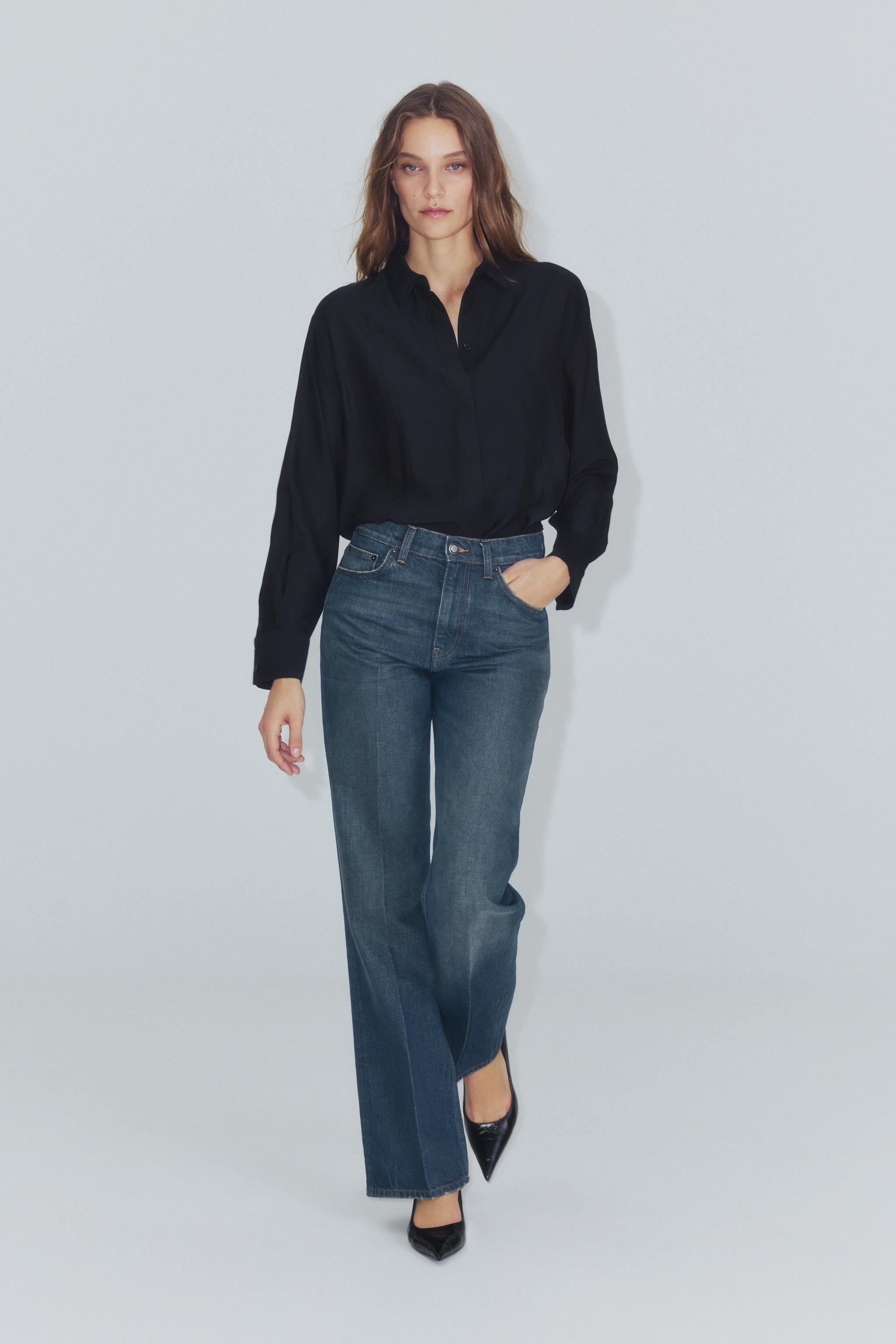 Zw Collection Mid-Rise Flare Fit Jeans by Zara