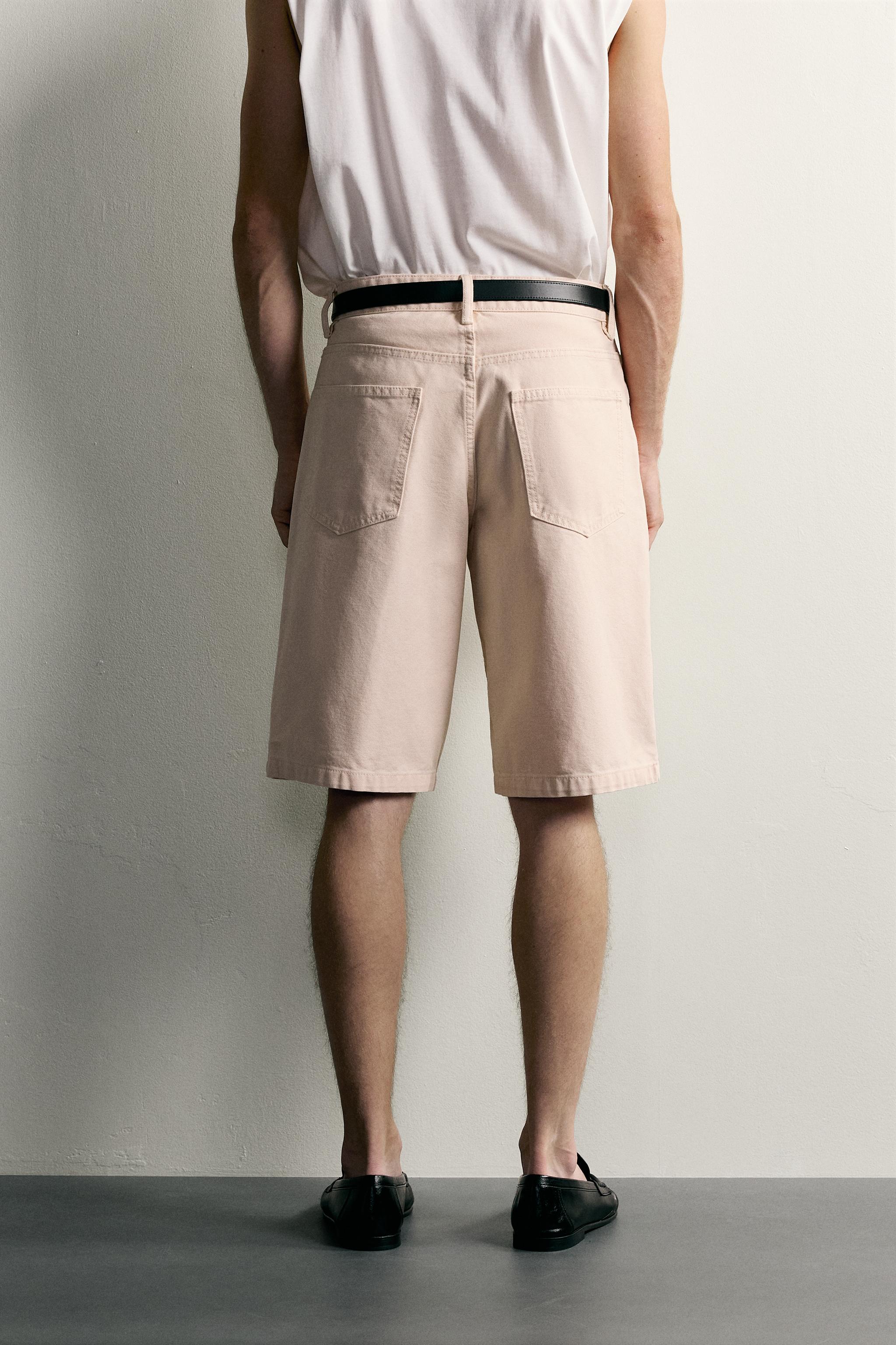 Zara RELAXED FIT DENIM BERMUDA görsel 3