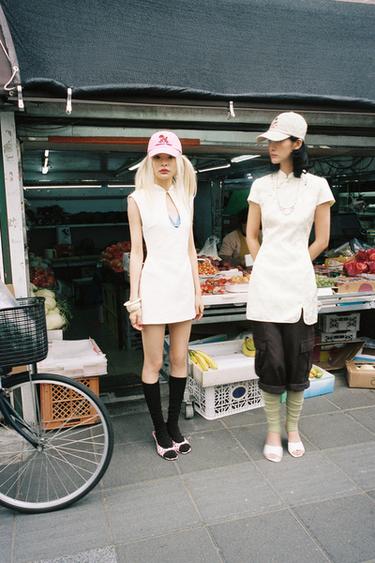 Zara 高腰七分工裝褲 - 棕色