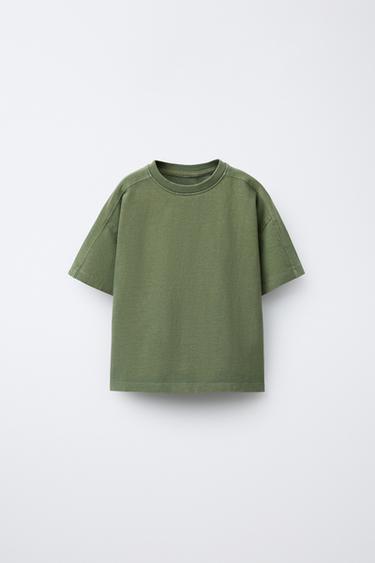 GARMENT DYE CUT-OUT T-SHIRT - Khaki by Zara