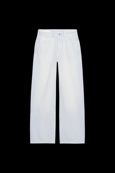 JEANS TRF WIDE LEG MIT MITTELHOHEM BUND - Hellblau von Zara - Bild 0