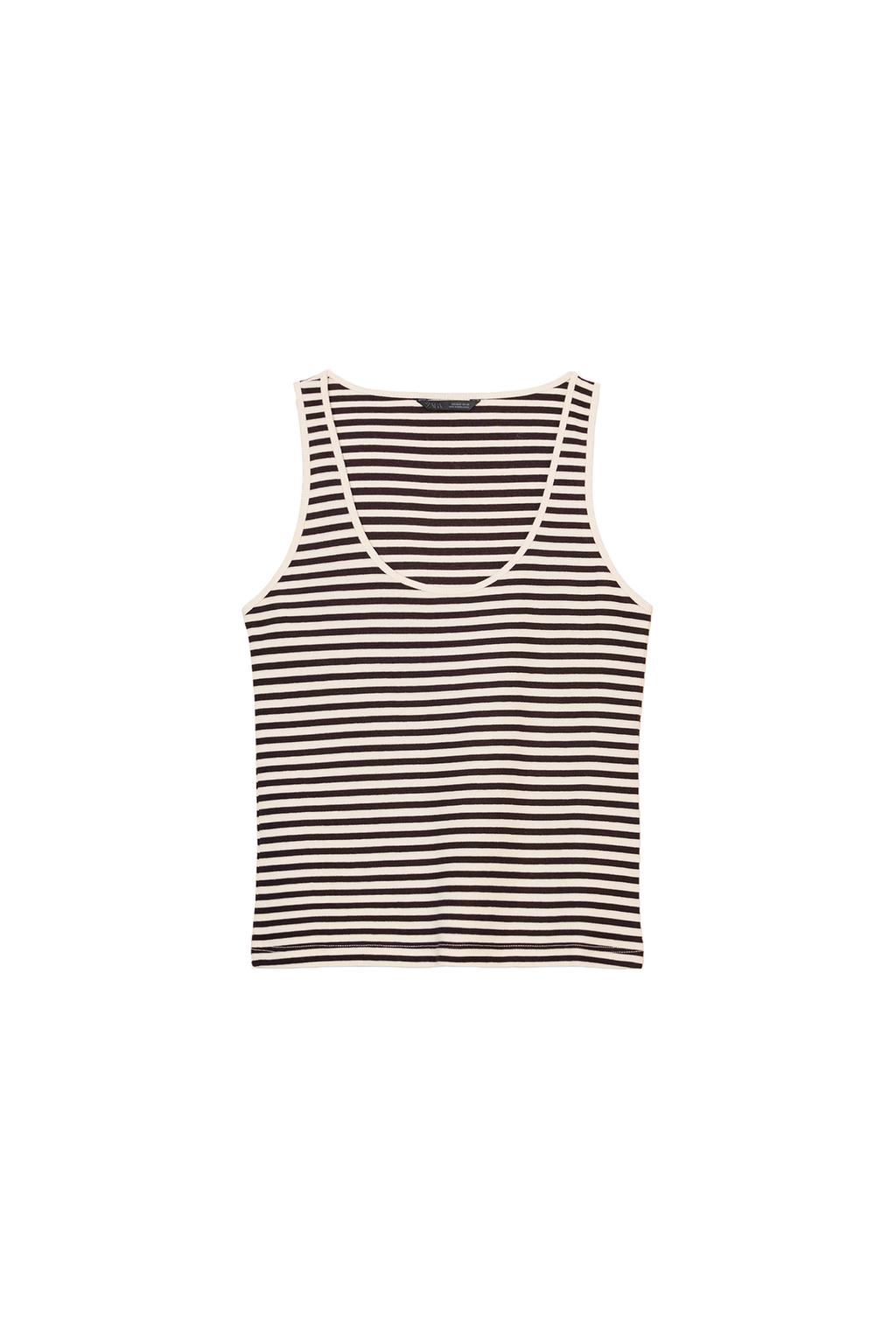STRIPED SLEEVELESS TOP - image 3