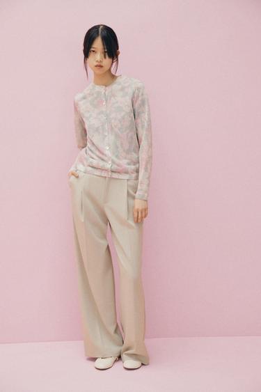 FLORAL PRINT KNIT CARDIGAN - Multicoloured by Zara - Image 0
