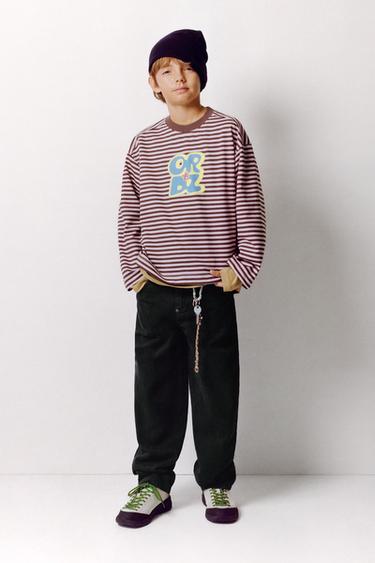 Zara 寬鬆斜紋布長褲 - 煤灰色