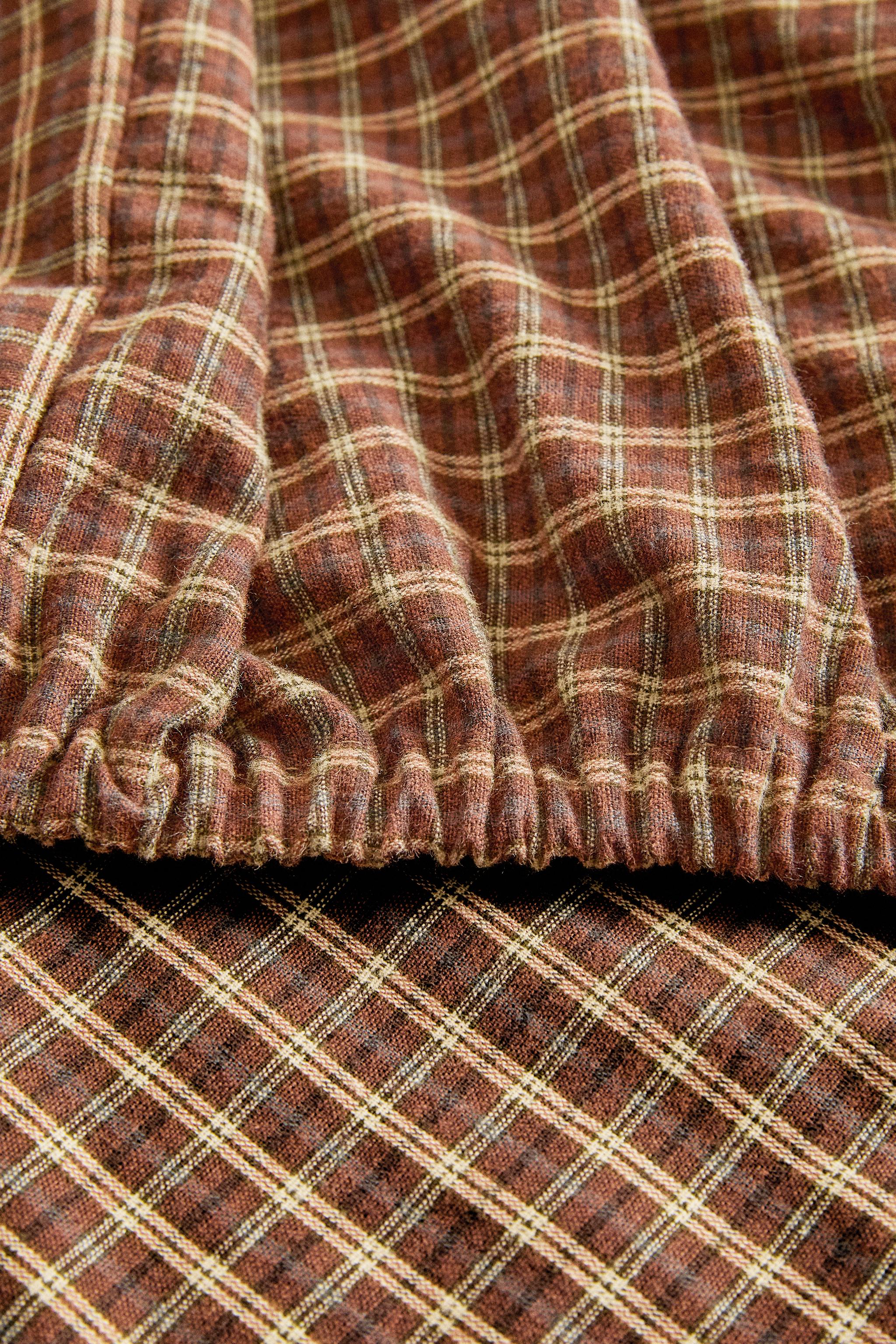 DRAP-HOUSSE FLANELLE CARREAUX (160 GSM)