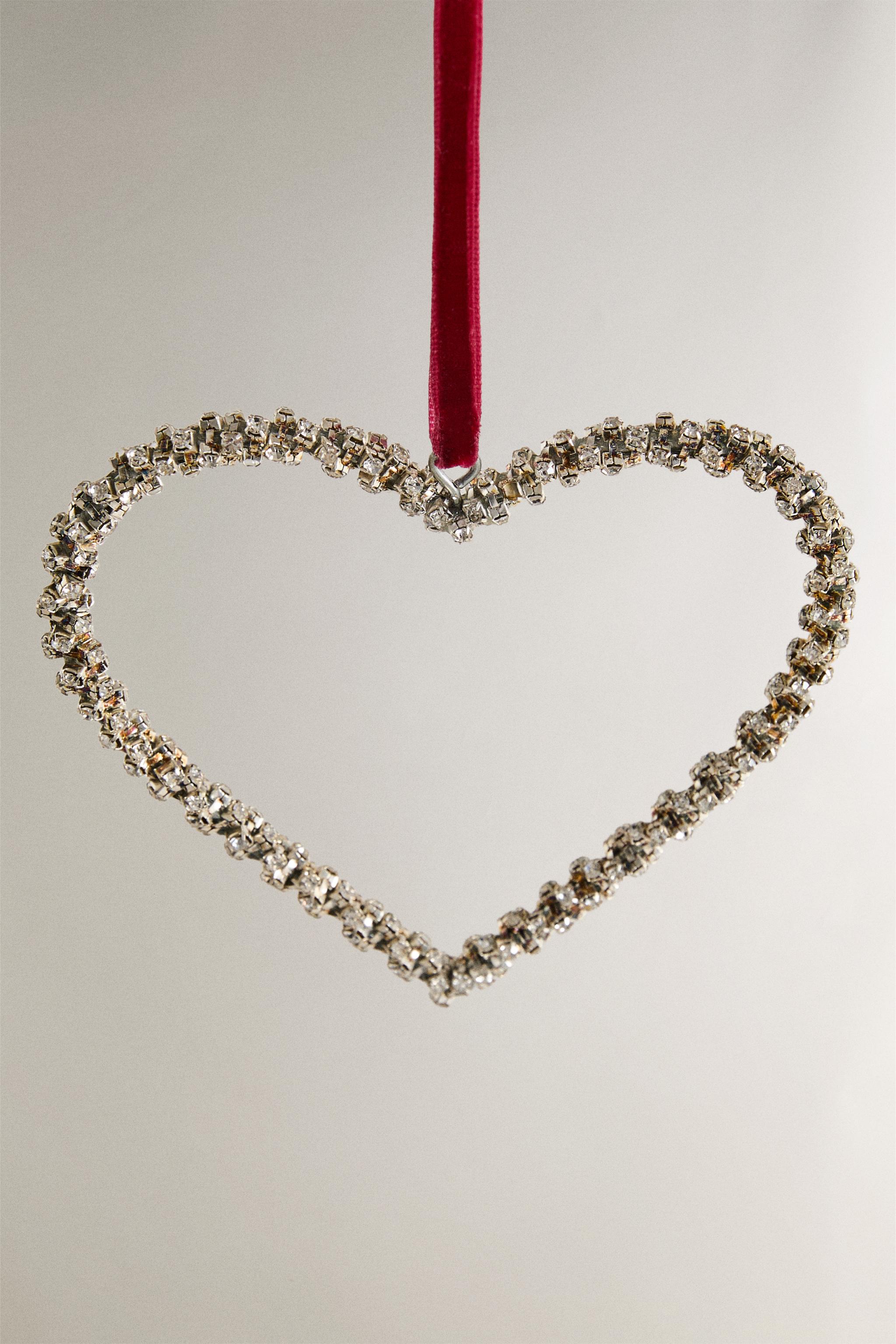 TEXTURED HEART CHRISTMAS TREE ORNAMENT