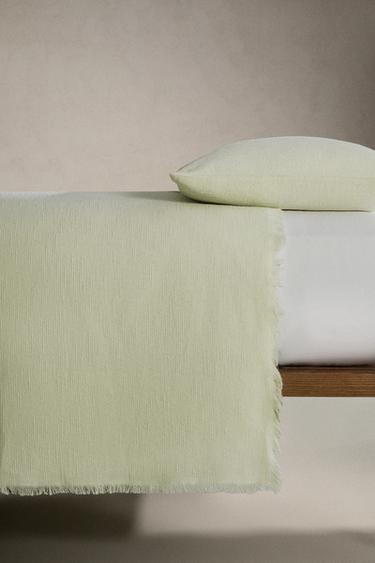COUVRE-LIT TEXTURE - Vert clair de Zara - Image 2