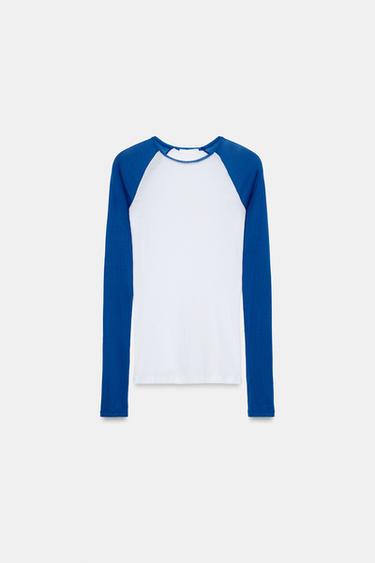 KAMISETA MAHUKA LUZEA SUPIMA® - Zuria / Urdin iluna, Zara-rena