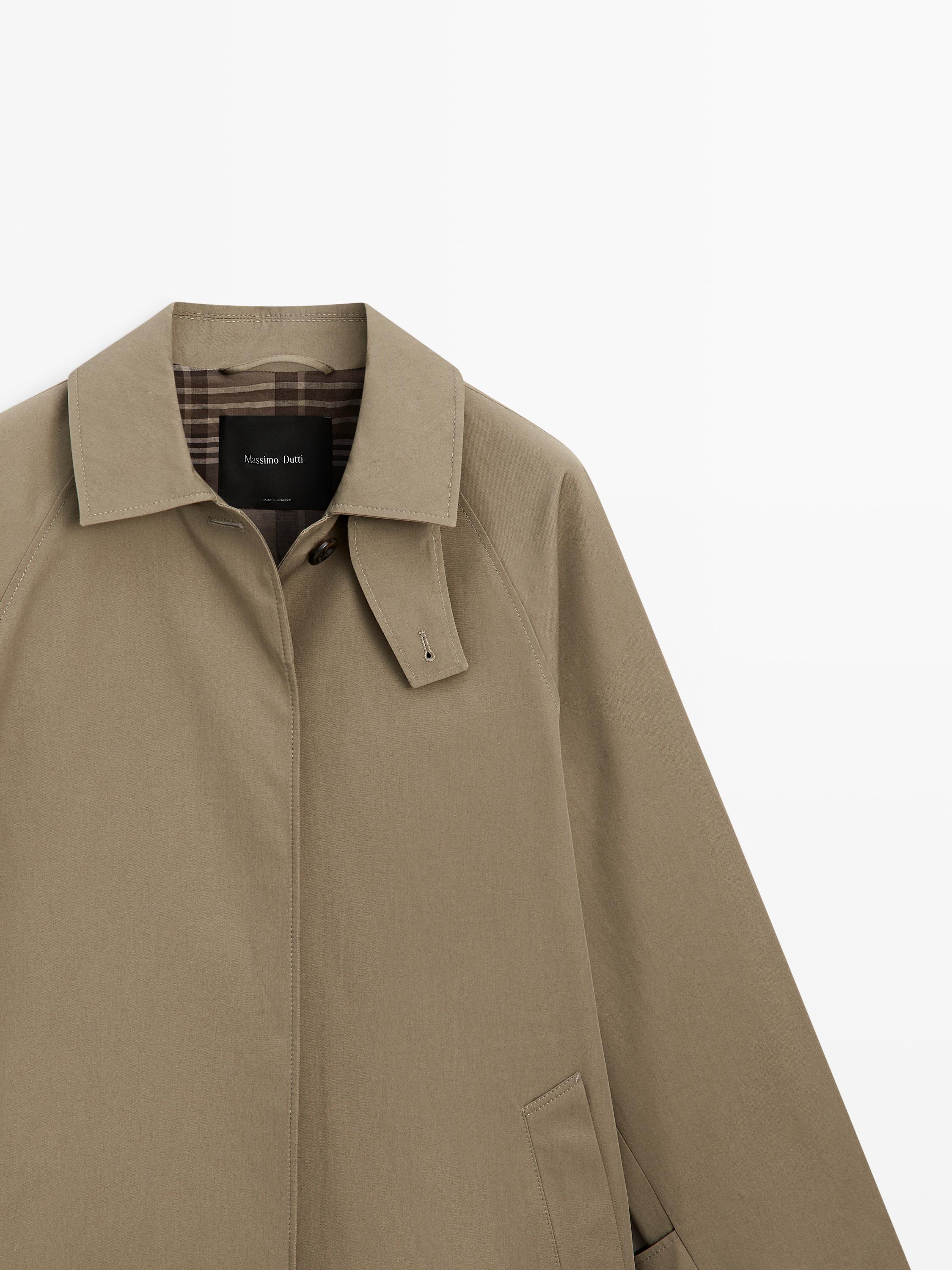 Trench oversize doublure à carreaux