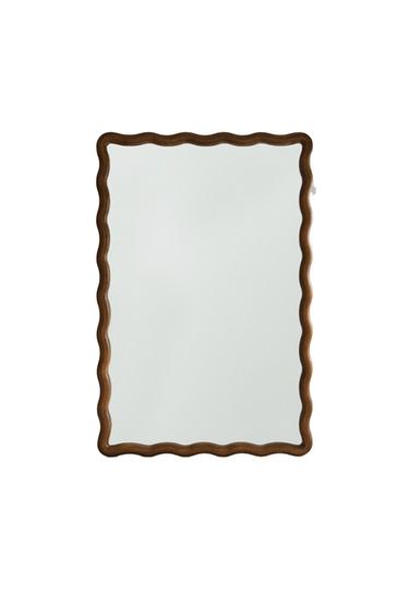 MIROIR MURAL CADRE ONDULÉ - Marron de Zara