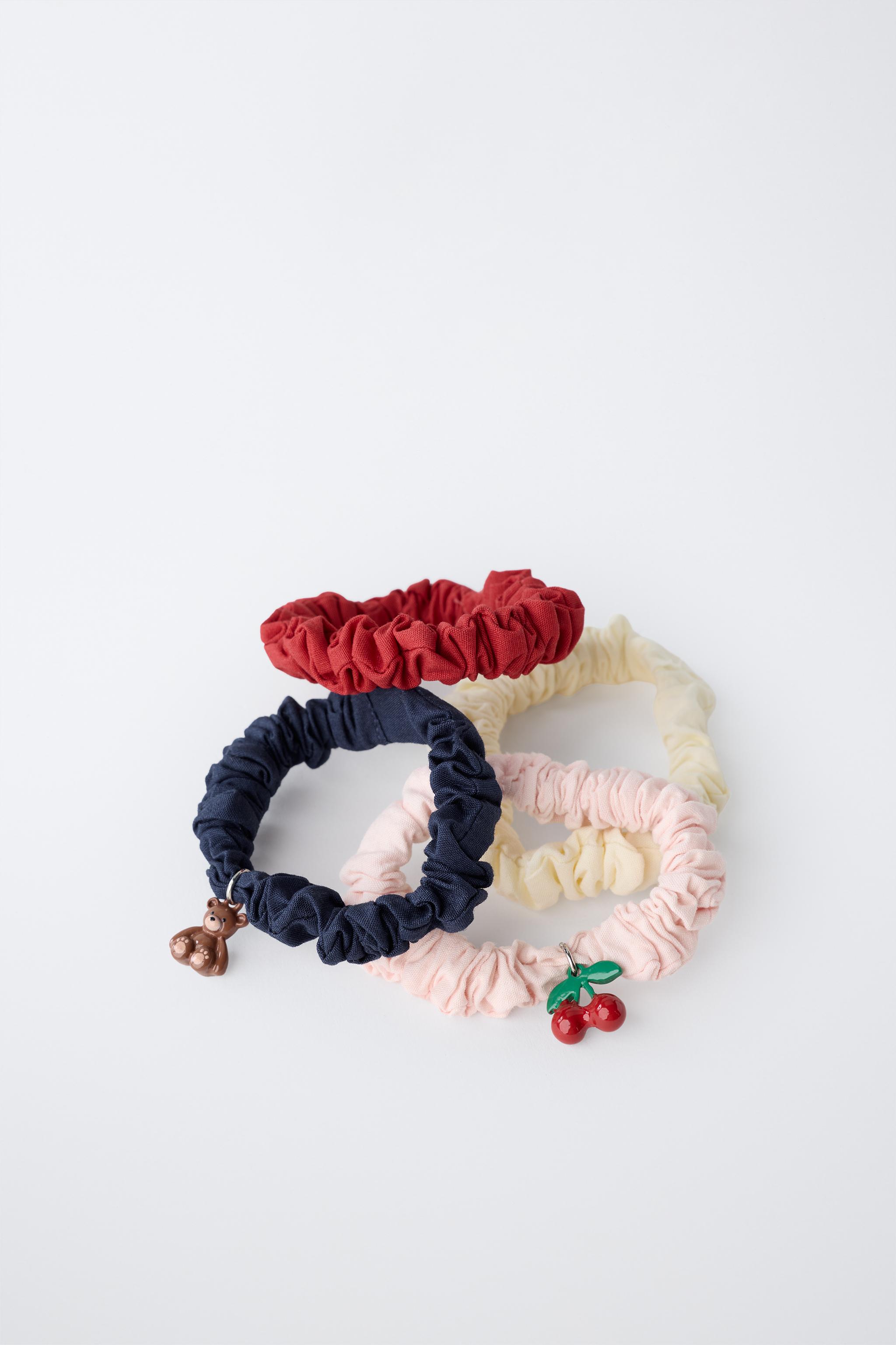 PACK OF FOUR CHARM HAIR TIES