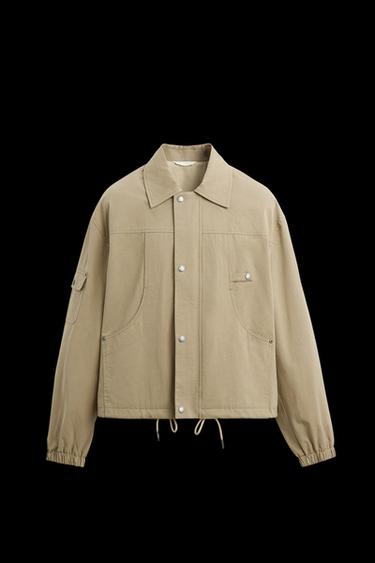 RELAXED FIT JACKET WITH POCKETS - Beige by Zara - Image 0