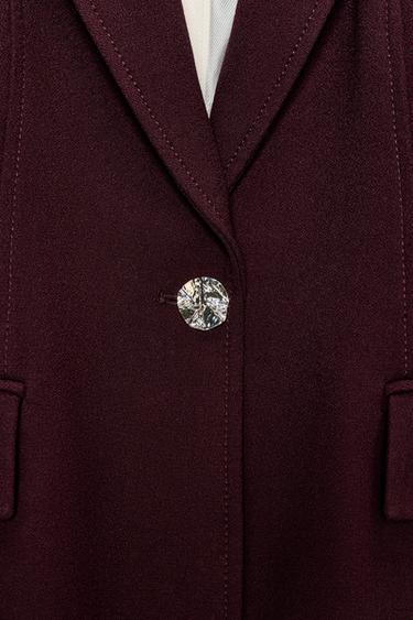 VESTE AJUSTÉE ÉPAULES MARQUÉES - Bordeaux de Zara - Image 10