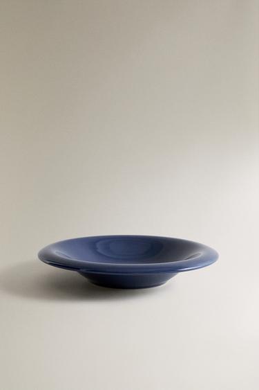 Zara GLAZED STONEWARE SOUP PLATE - 藍色 - 圖片 0