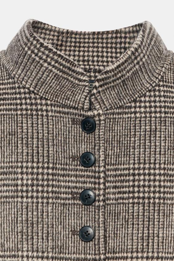 VESTE COURTE AVEC LAINE ZW COLLECTION - Gris chiné de Zara - Image 6