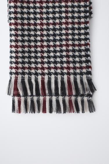 HOUNDSTOOTH SOFT-TOUCH SCARF - Black by Zara - Image 2