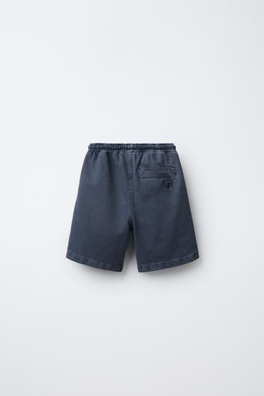 BERMUDA SERGE FLUIDE - Bleu / Gris de Zara - Image 1