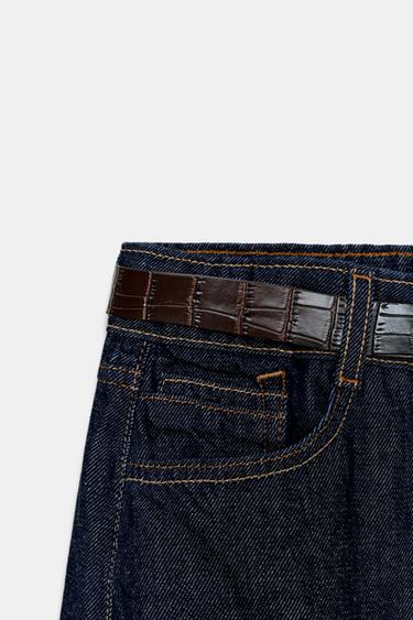 JEAN Z1975 WIDE LEG TAILLE HAUTE CEINTURE - Bleu de Zara - Image 3