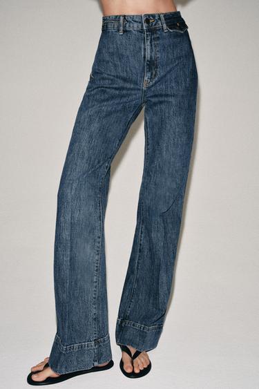 ZW COLLECTION HIGH-WAIST FLARE JEANS - Blue by Zara