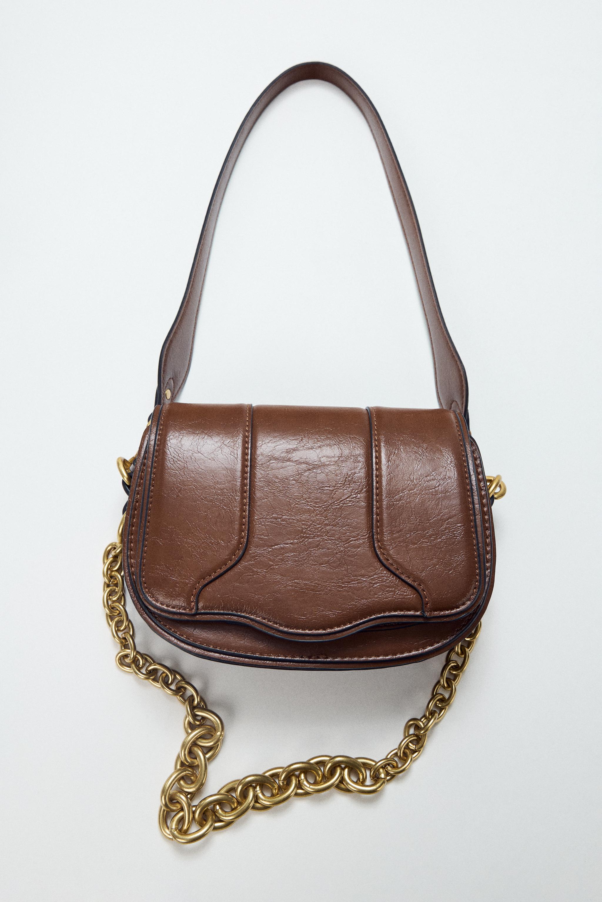 新品ZARA ダークブラウン スエード ショルダーバッグ ショルダーバッグ - レディース | ZARA 日本