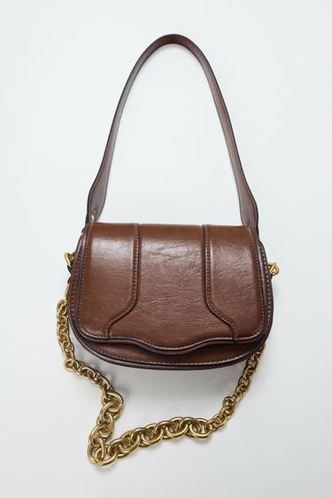MINI CHAIN BAG - Brown by Zara