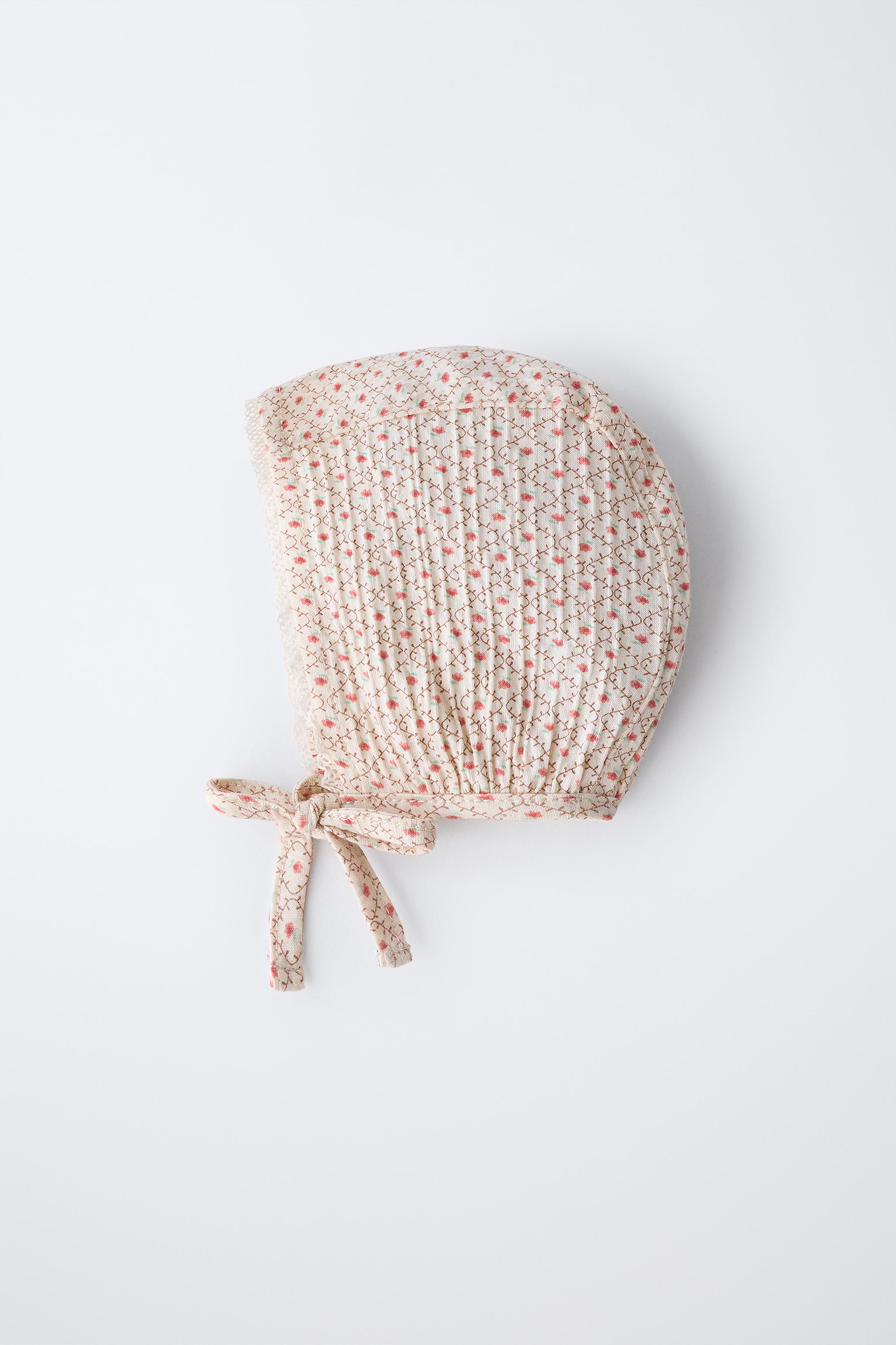 CAPOTE GAZE DE COTTON FLEURS ET DENTELLE
