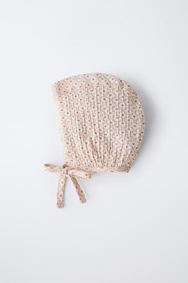 CAPOTE GAZE DE COTTON FLEURS ET DENTELLE - Écru clair de Zara - Image 3