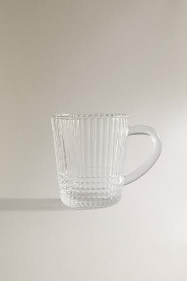 GLASS MUG WITH RAISED GEOMETRIC DESIGN - 990 by Zara - Image 0
