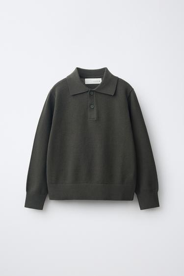 TEXTURED POLO SHIRT — Gray 1